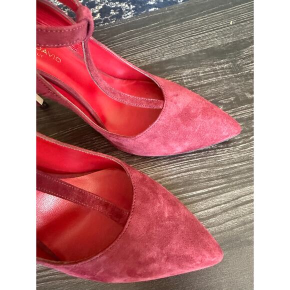 Charles David Lara Bordo Leather Ankle Buckle Dress Pump Sz. 10 - Picture 4 of 9